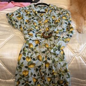 Zara Lemon Patterned Blouse